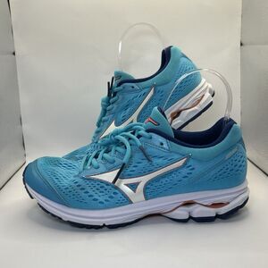 Mizuno Wave Rider 22 Women’s 8 Blue Aqua Teal Running Shoes Lightweight Sneaker
